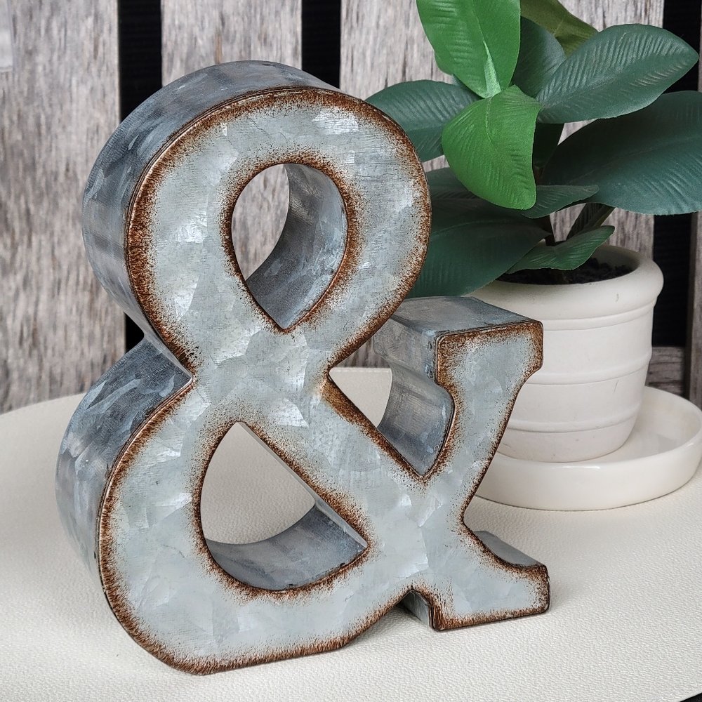 Industrial Metallic Ampersand Wall Art